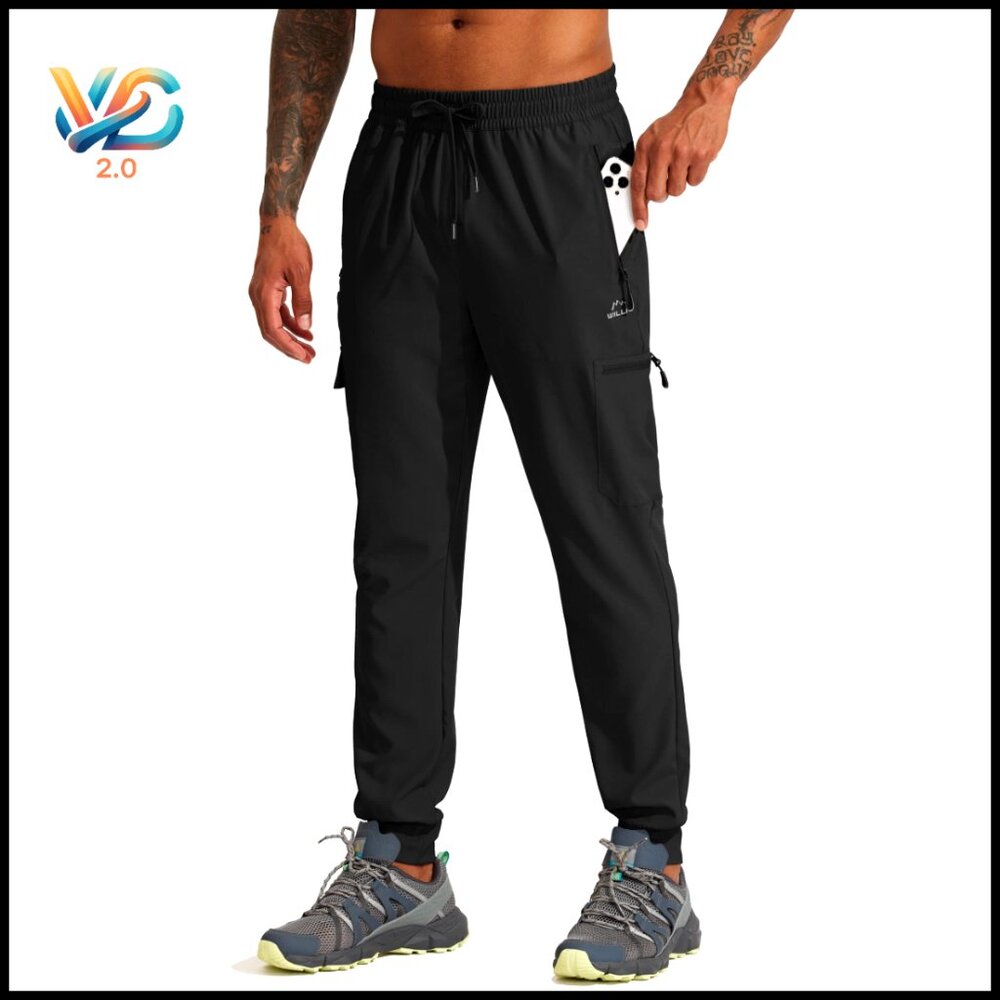 Lightweight Hiking Pants Quick Dry Waterproof Cargo Joggers Athletic Outdoor